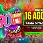 Immagine evento Voglio Tornare Negli Anni 90 r – Arma di Taggia (IM) a Arma (IM) Voglio Tornare Negli Anni 90 r - Arma di Taggia (IM) a Arma (IM) il 16 agosto 2026