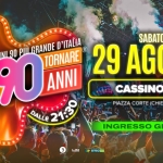 Immagine evento Voglio Tornare Negli Anni 90 r – Cassino (FR) a Cassino (FR) Voglio Tornare Negli Anni 90 r - Cassino (FR) a Cassino (FR) il 29 agosto 2026