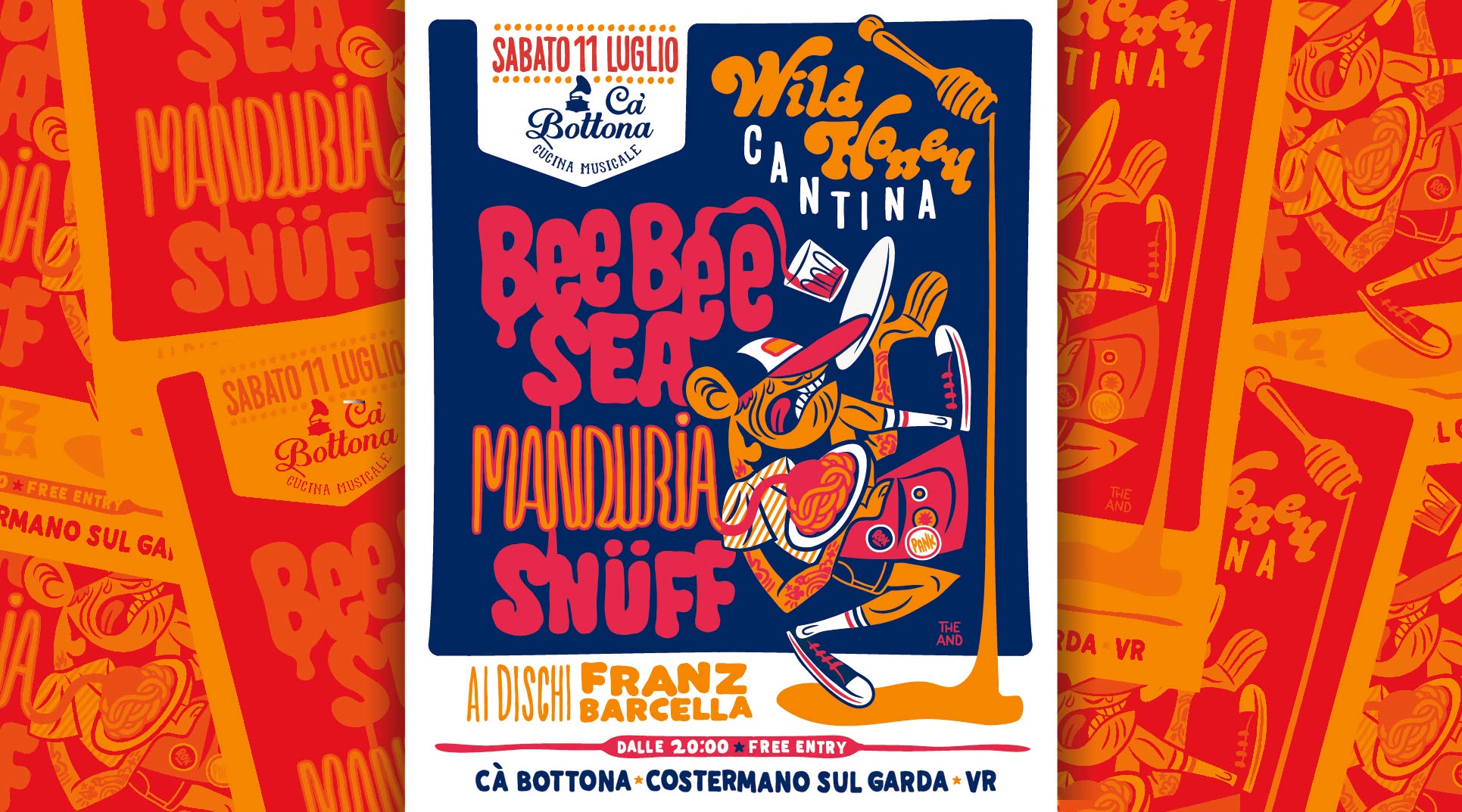 Evento Wild Honey Cantina Bee Bee Manduria Snüff Locandina Wild Honey Cantina Bee Bee Manduria Snüff - sabato 11 luglio ore 22:00 - 00:00