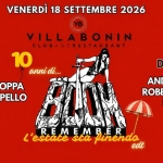 Immagine evento 10th Remember Boom – L’estate sta Finendo @VillaBonin a Vicenza (VI) 10th Remember Boom - L'estate sta Finendo @VillaBonin a Vicenza (VI) il 18 settembre 2026