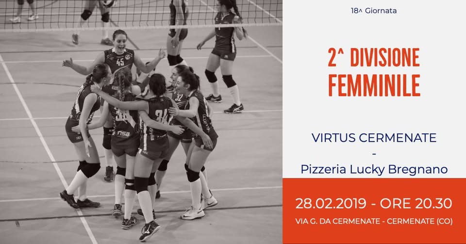Evento 2Df Virtus Cermenate – Pizzeria Lucky Bregnano Locandina 2Df Virtus Cermenate – Pizzeria Lucky Bregnano - giovedì 28 febbraio ore 20:30 - 22:30