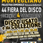 Immagine evento 44a Fiera del disco usato e da collezione a Mortegliano 44a Fiera del disco usato e da collezione a Mortegliano il 4 ottobre 2026
