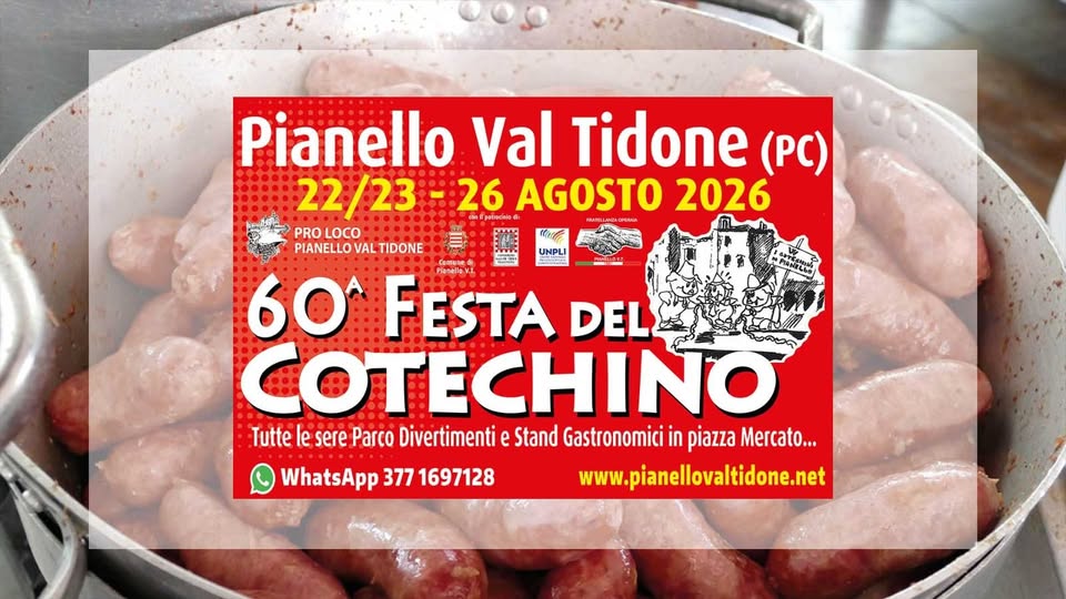 Evento 60º Esima Festa Del Cotechino E Grande Fiera D’agosto Locandina 60º Esima Festa Del Cotechino E Grande Fiera D’agosto - da domenica 23 agosto - mercoledì 26 agosto 2026 ore 08:00 ore 23:00