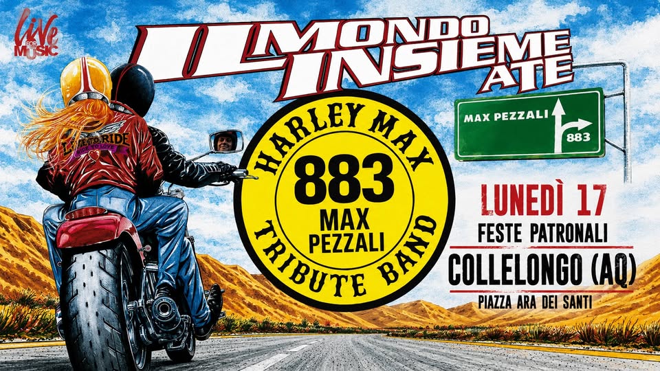 Evento 883 MAX PEZZALI Tribute Live – Collelongo (AQ) Locandina 883 MAX PEZZALI Tribute Live – Collelongo (AQ) - lunedì 17 agosto ore 21:00 - 23:00