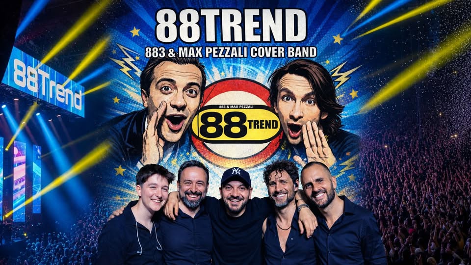 Evento 88Trend – Max Pezzali/883 Tribute Band Live@Carpe Diem Bistrot, Poggio Rusco (Mn) Locandina 88Trend – Max Pezzali/883 Tribute Band Live@Carpe Diem Bistrot, Poggio Rusco (Mn) - sabato 29 agosto ore 21:30 - 23:30