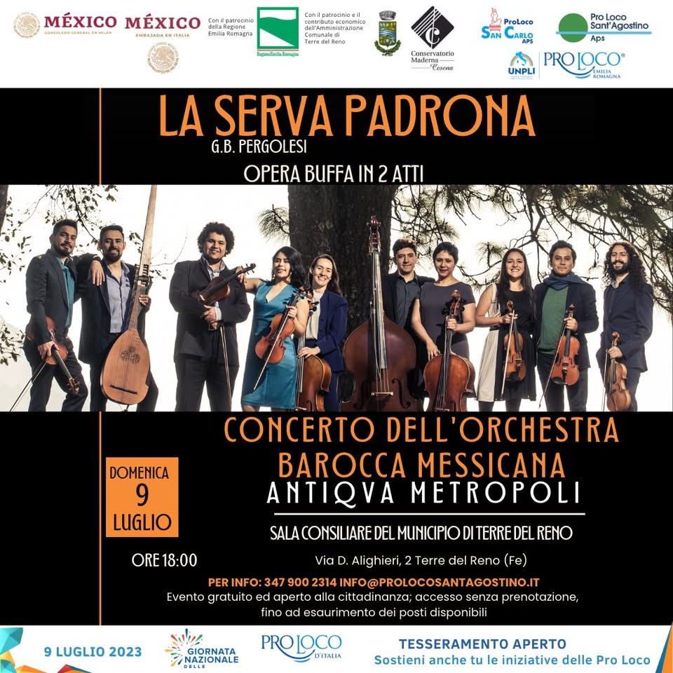 Evento 9 luglio “La Serva Padrona”, opera buffa in 2 atti di G.B. Pergolesi Locandina 9 luglio “La Serva Padrona”, opera buffa in 2 atti di G.B. Pergolesi - domenica 9 luglio ore 18:00 - 20:00