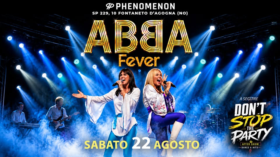 Evento Abba Fever & Disco Party Locandina Abba Fever & Disco Party - sabato 22 agosto ore 20:00 - 22:00