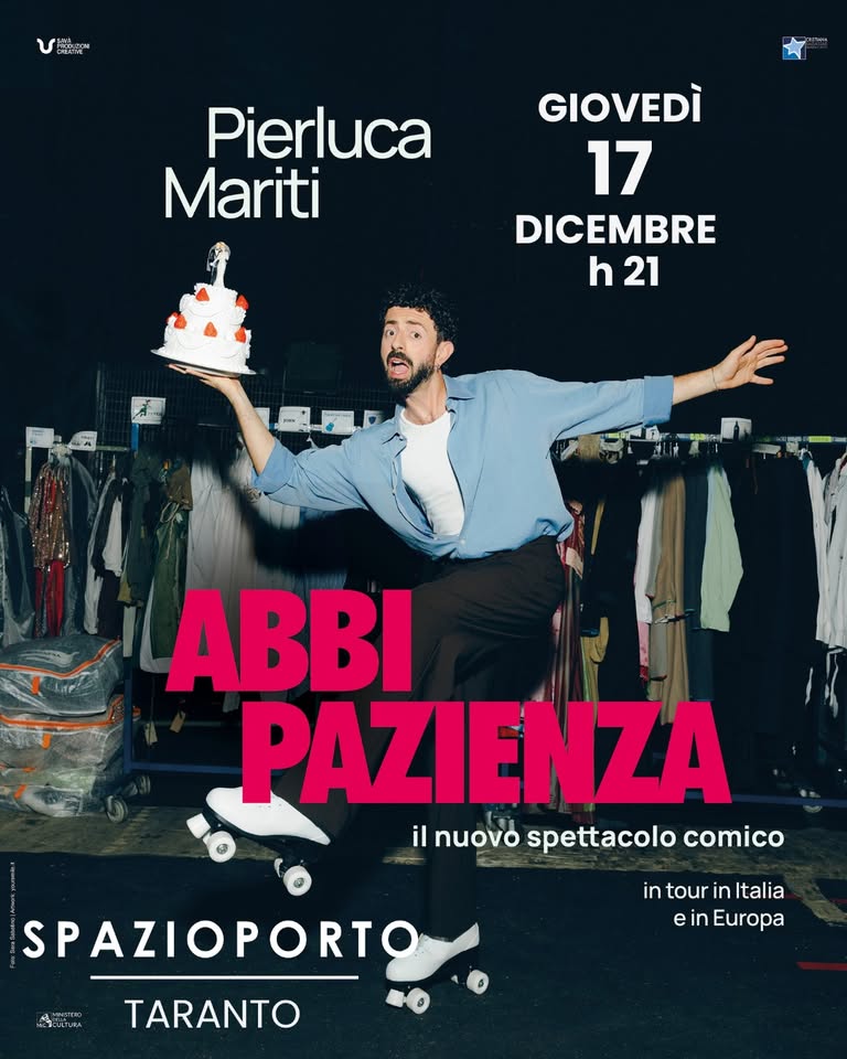 Evento “ABBI PAZIENZA” il nuovo spettacolo di Pierluca Mariti Locandina “ABBI PAZIENZA” il nuovo spettacolo di Pierluca Mariti - giovedì 17 settembre ore 21:00 - 23:00