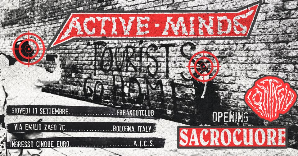 Evento Active Minds, Sacro Cuore Freakout Club Locandina Active Minds, Sacro Cuore Freakout Club - giovedì 17 settembre ore 21:00 - 23:00