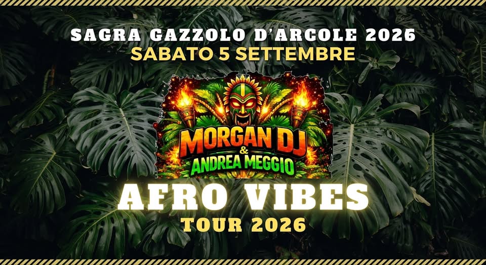 Evento Afro Vibes – Gazzolo D’arcole Locandina Afro Vibes – Gazzolo D’arcole - sabato 5 settembre ore 21:30 - 23:30