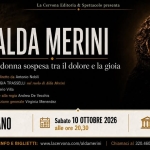 Immagine evento Alda Merini a Bolzano va in scena “Una donna sospesa tra il dolore e la gioia” – Teatro Cristallo a Bolzano (BZ) Alda Merini a Bolzano va in scena "Una donna sospesa tra il dolore e la gioia" - Teatro Cristallo a Bolzano (BZ) il 10 ottobre 2026