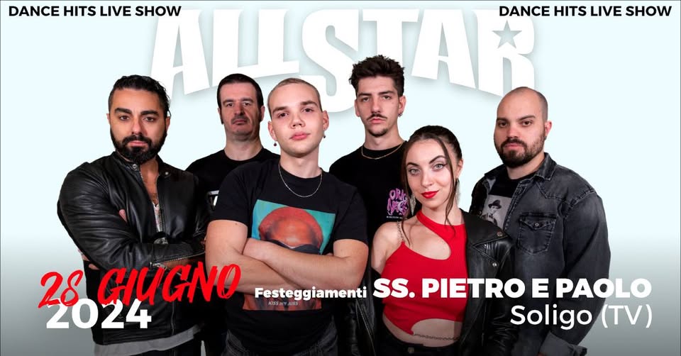 Evento All Star Live Band Locandina All Star Live Band - venerdì 28 giugno ore 21:30 - 23:30