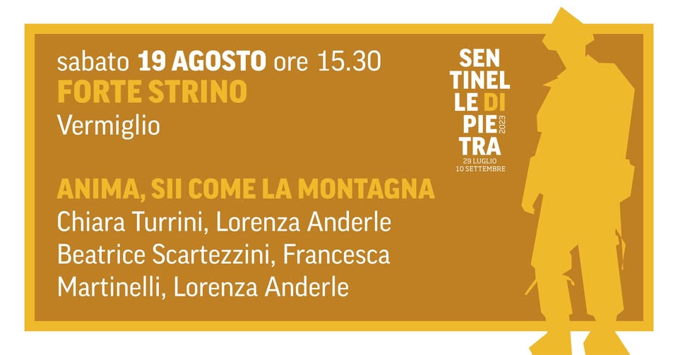 Evento Anima, sii come la montagna Locandina Anima, sii come la montagna - sabato 19 agosto ore 15:30 - 17:30