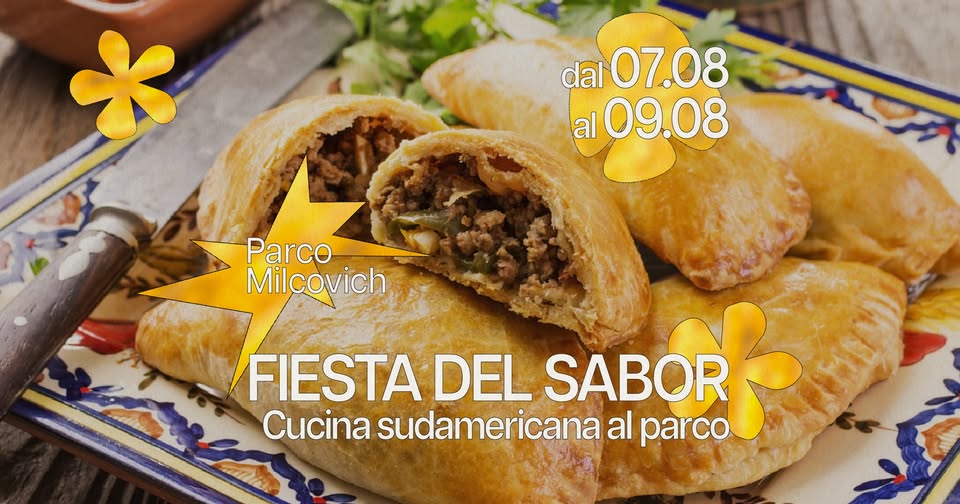 Evento Arcella Bella – Fiesta del Sabor – Cucina sudamericana al parco Locandina Arcella Bella – Fiesta del Sabor – Cucina sudamericana al parco - da venerdì 7 agosto - domenica 9 agosto 2026 ore 19:00 ore 23:00