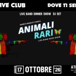 Immagine evento Athena Live Club Sabato 17 Ottobre 2026 – Marco Rancati Canta Animali Rari a Ponte dell’Olio (PC) Athena Live Club Sabato 17 Ottobre 2026 - Marco Rancati Canta Animali Rari a Ponte dell'Olio (PC) il 17 ottobre 2026