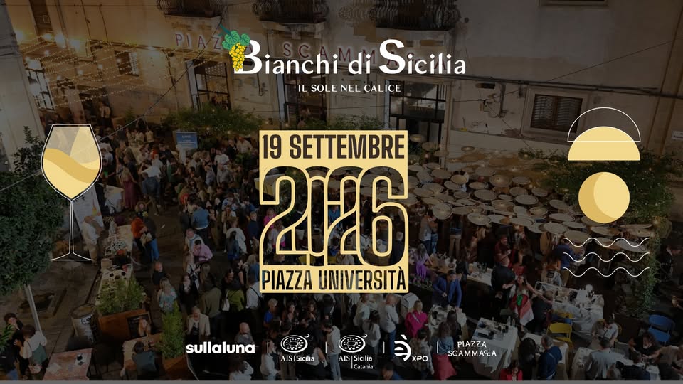 Evento Bianchi di Sicilia 2026 IV EDIZIONE Locandina Bianchi di Sicilia 2026 IV EDIZIONE - sabato 19 settembre ore 17:30 - 19:30