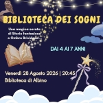 Immagine evento Biblioteca dei sogni a Albino (BG) Biblioteca dei sogni a Albino (BG) il 28 agosto 2026