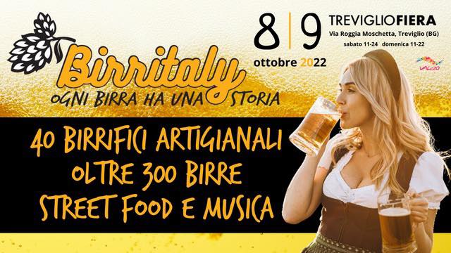 Evento BIRRITALY – Ogni Birra ha una Storia! Locandina BIRRITALY – Ogni Birra ha una Storia! - da sabato 8 ottobre - domenica 9 ottobre 2022 ore 11:00 ore 22:00