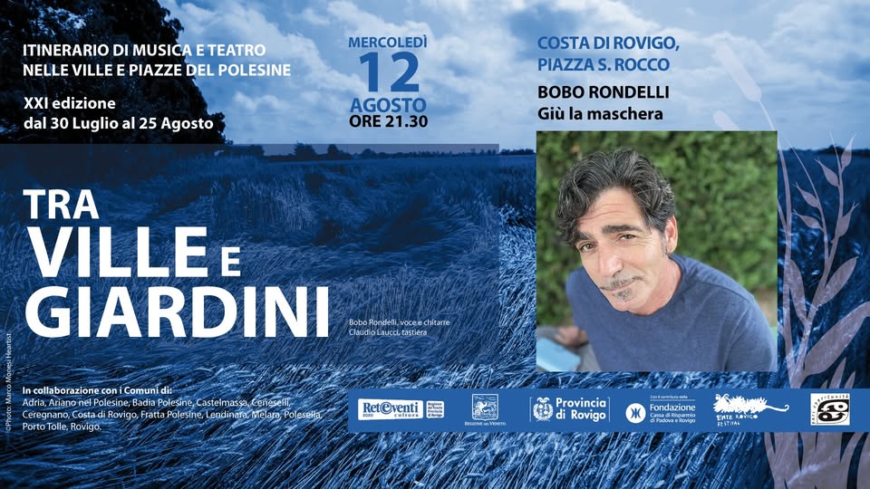 Evento Bobo Rondelli Locandina Bobo Rondelli - mercoledì 12 agosto ore 21:30 - 23:00