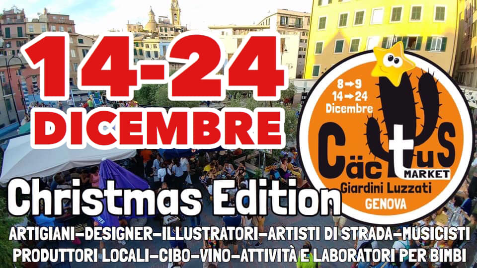 Evento Cactus Market Christmas Edition (Official event) Locandina Cactus Market Christmas Edition (Official event) - da sabato 8 dicembre - domenica 9 dicembre 2018 ore 10:00 ore 21:00