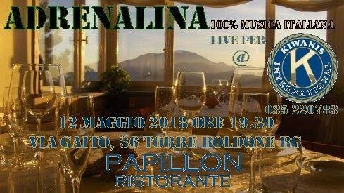 Evento Cena & Musica Italiana per Kiwanis onlus Locandina Cena & Musica Italiana per Kiwanis onlus - sabato 12 maggio ore 19:30 - 23:30