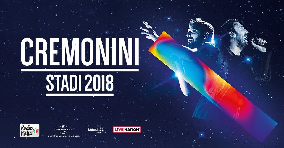 Evento Cesare Cremonini live a Bologna – Stadi 2018 Locandina Cesare Cremonini live a Bologna – Stadi 2018 - martedì 26 giugno ore 21:00 - 23:00