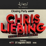Immagine evento CHRIS LIEBING All Night Long – Closing Party a Cecina (LI) No photo description available.