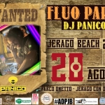 Immagine evento Closing Fluo Party con Dj Panico – Jerago Beach 2023 a Jerago con Orago (VA) No photo description available.