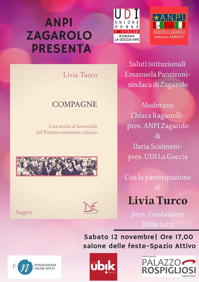Evento Compagne – dialogo con Livia Turco Locandina Compagne – dialogo con Livia Turco - sabato 12 novembre ore 17:00 - 19:00