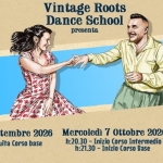 Immagine evento Corsi di Ballo 50’s & Rockabilly Jive 26/27 a Treviglio (BG) May be a doodle of text that says 'NTAGE VINTAGE TA BOOT Dance School Vintage Roots DanceSchool Dance School pregenta 50 and Rockabilly Rockal Jive Mercoledì 30 Settembre 2026 h 21.00 Prova Gratuita Corso base FABBRICA FABBRICADIPEDAVENA- PEDAVENA CHARLIE 第保准 Via Rossaro 28 24047 Treviglio Treviglio(BC (BG) Mercoledì 7 Ottobre 2026 h:20.30 -Inizio Corso Intermedio ከ፡21.30 Inizio Corso Base danceschookivintagerots.it tel. .0245506251'