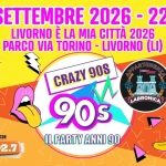 Immagine evento Crazy90S @Livorno (Li) a Livorno (LI) Crazy90S @Livorno (Li) a Livorno (LI) il 12 settembre 2026