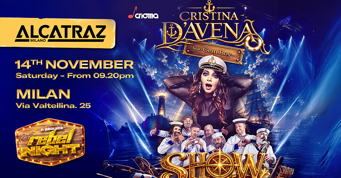 Evento Cristina D’Avena – Gem Boy live Rebel Night Locandina Cristina D’Avena – Gem Boy live Rebel Night - sabato 14 novembre ore 20:30 - 22:30