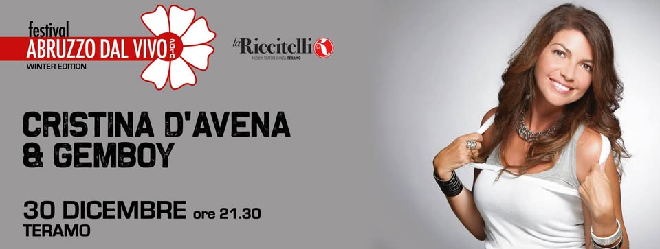 Evento Cristina D’Avena & Gemboy Locandina Cristina D’Avena & Gemboy - domenica 30 dicembre ore 21:30 - 23:30