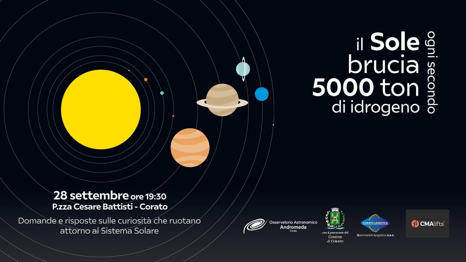 Evento Curiosità dall’astronomia Eventi di divulgazione Locandina Curiosità dall’astronomia Eventi di divulgazione - da sabato 21 settembre - sabato 28 settembre 2019 ore 20:00 ore 23:00