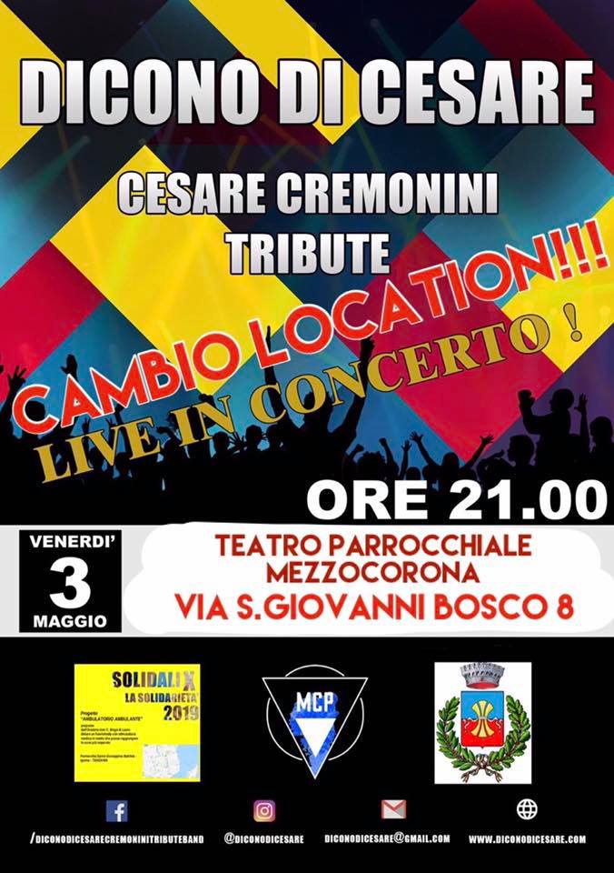Evento Data Zero – Dicono di Cesare – Cesare Cremonini Tribute Band Locandina Data Zero – Dicono di Cesare – Cesare Cremonini Tribute Band - venerdì 3 maggio ore 21:00 - 23:30