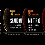 Immagine evento District Festival 2026 Edizione Xi a Legnano (MI) May be a graphic of text that says "VENERDI 4 SETTEMBRE SABATO 5 SETTEMBRE DOMENICA 6 SETTEMBRE DISTRICT FESTIVAL 4•5•6 6 SETTEMBRE 2026 SHANDON +SKABOMBER +NUOVE +NUOVEMALATTIE MALATTIE INGRESSO GRATUITO NITRO +NIÑO MALO +KRES +14498 8 APERTURA PORTE ORE APERTURAPORTEORE18:30 18: 30 HEMPRESS SATIVA DE STRANGERS BACKABUSH A BACK BUSH INIZIO CONCERTI ORE INIZIOCONCERTIORE20:30 20 CENTRO PERTINI LSALIC CE (LEGNANO)"