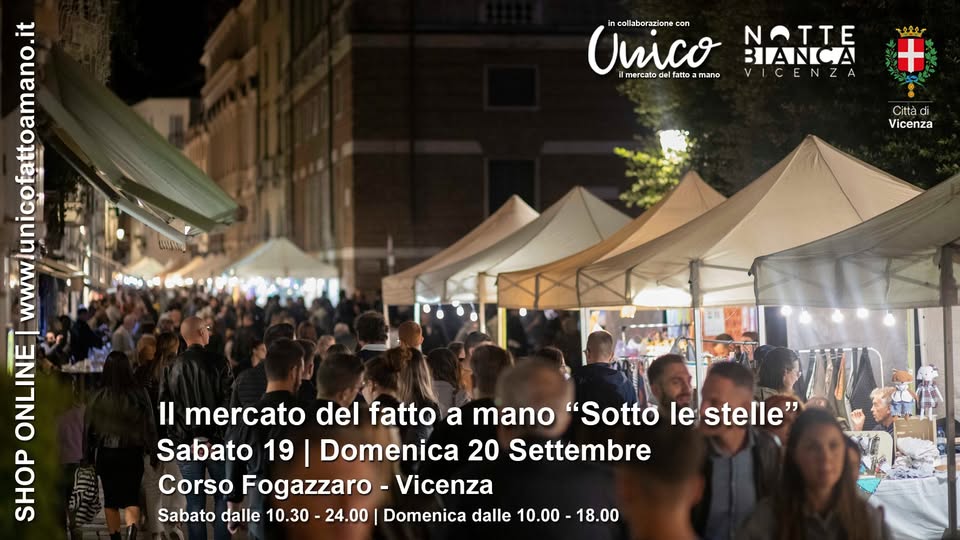 Evento Domenica 13 Settembre Unico Il Mercato Del Fatto A Mano Piazza Dei Frutti (Padova) Locandina Domenica 13 Settembre Unico Il Mercato Del Fatto A Mano Piazza Dei Frutti (Padova) - da sabato 19 settembre - domenica 20 settembre 2026 ore 10:30 ore 19:00