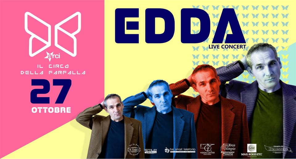 Evento Edda in Concerto Locandina Edda in Concerto - sabato 27 ottobre ore 22:00 - 01:00