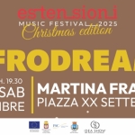 Immagine evento Estensioni Music & Lights Festival XMAS Edition 2025 presenta Afrodream a Martina Franca (TA) No photo description available.