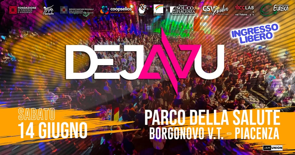 Evento Evento Deja Vu Live A Borgonovo – Parco Della Salute Locandina Evento Deja Vu Live A Borgonovo – Parco Della Salute - sabato 14 giugno ore 21:00 - 23:00
