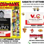 Immagine evento Faccia da Max – Tributo 883&Pezzali@Ristorante Pizzeria Ca’ Divino Bressanvido VI a Bressanvido (VI) Faccia da Max - Tributo 883&Pezzali@Ristorante Pizzeria Ca' Divino Bressanvido VI a Bressanvido (VI) il 17 ottobre 2026
