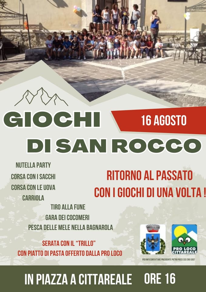Evento Festa Di San Rocco Locandina Festa Di San Rocco - venerdì 16 agosto ore 16:00 - 18:00