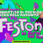 Immagine evento Feston! – Sagra Dell’assunta – Monastier Di Treviso a Monastier di Treviso (TV) May be a graphic of text that says 'NASTERI junedi 17 agosto นูก) MONASTIER DiTREVISO 0-99 CTĂ FESTOn SAGRADELL 'ASS ASSUNTA LA FESTA PER Τυττή INCRESSO GRATUITO'