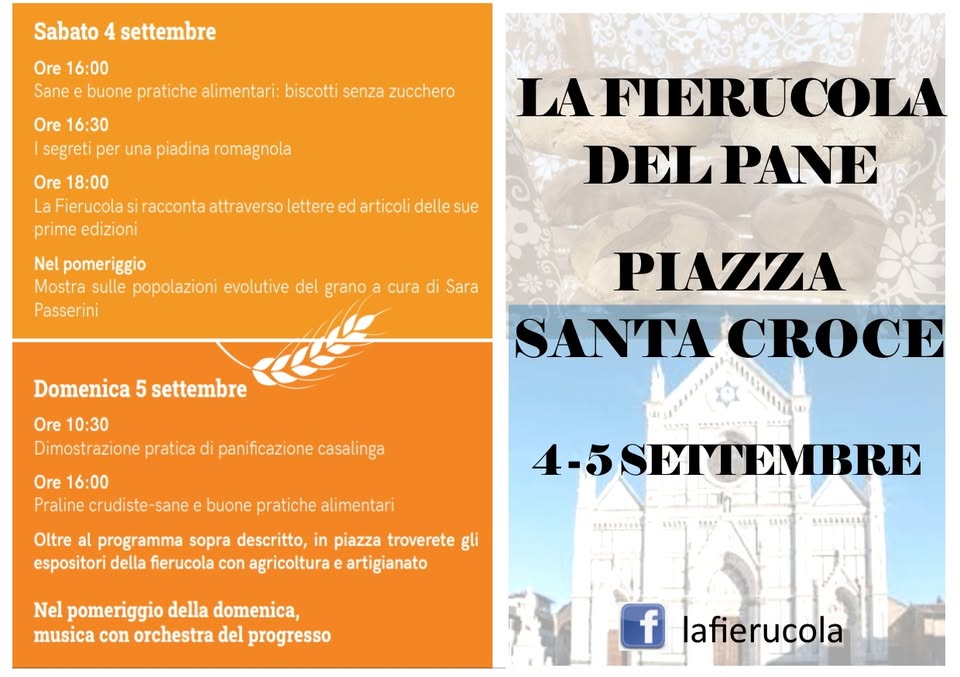 Evento Fierucola del Pane Locandina Fierucola del Pane - da sabato 4 settembre - domenica 5 settembre 2021 ore 09:00 ore 19:00
