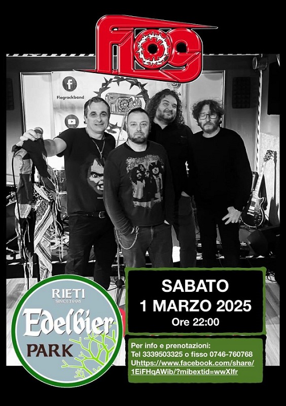 Evento FLOG rock live Locandina FLOG rock live - sabato 1 marzo ore 22:00 - 23:55