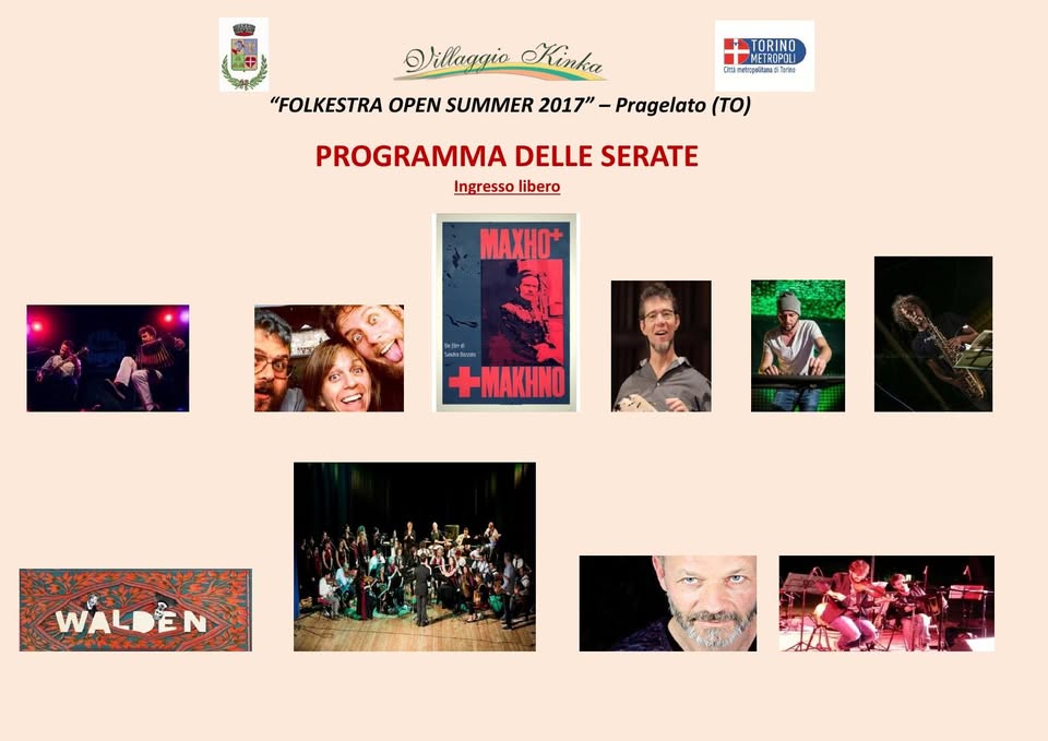 Evento Folkestra Open Summer 2017 – Programma Serate Locandina Folkestra Open Summer 2017 – Programma Serate - da martedì 18 luglio - sabato 22 luglio 2017 ore 00:00 ore 14:55