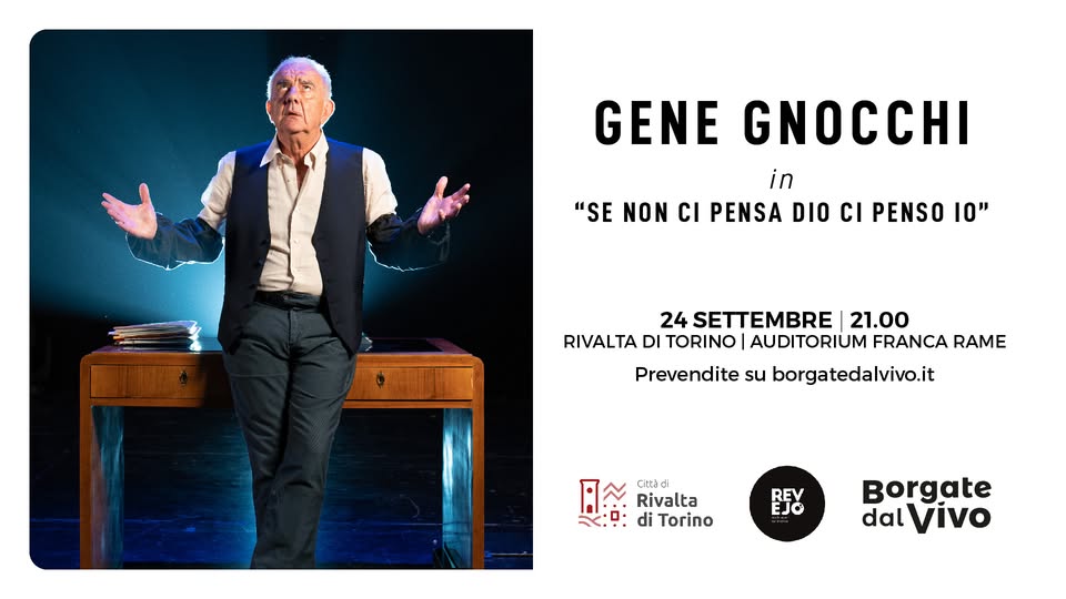 Evento Gene Gnocchi – Se non ci pensa Dio ci penso io Locandina Gene Gnocchi – Se non ci pensa Dio ci penso io - sabato 24 settembre ore 21:00 - 23:00