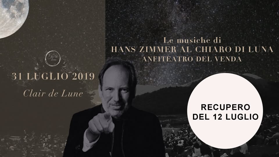 Evento Hans Zimmer – Colonne sonore – Recupero concerto Venda Locandina Hans Zimmer – Colonne sonore – Recupero concerto Venda - mercoledì 31 luglio ore 21:00 - 23:59