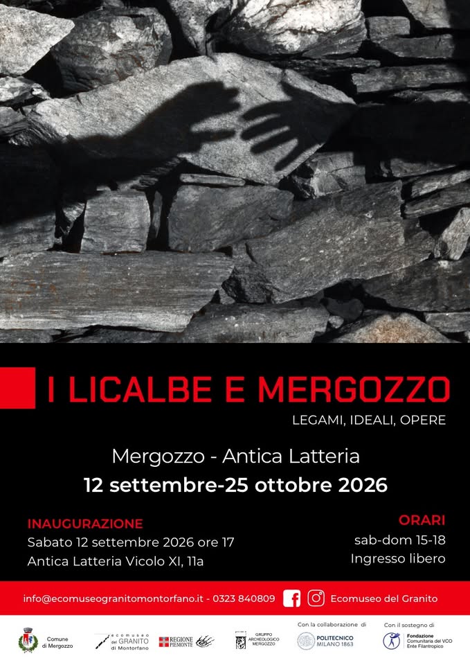 Evento I Licalbe e Mergozzo – Legami, ideali, opere Locandina I Licalbe e Mergozzo – Legami, ideali, opere - sabato 12 settembre ore 17:00 - 19:00