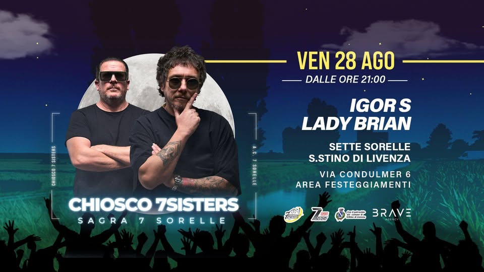 Evento Igor S & Lady Brian – San Stino di Livenza (VE) Locandina Igor S & Lady Brian – San Stino di Livenza (VE) - venerdì 28 agosto ore 21:00 - 23:00